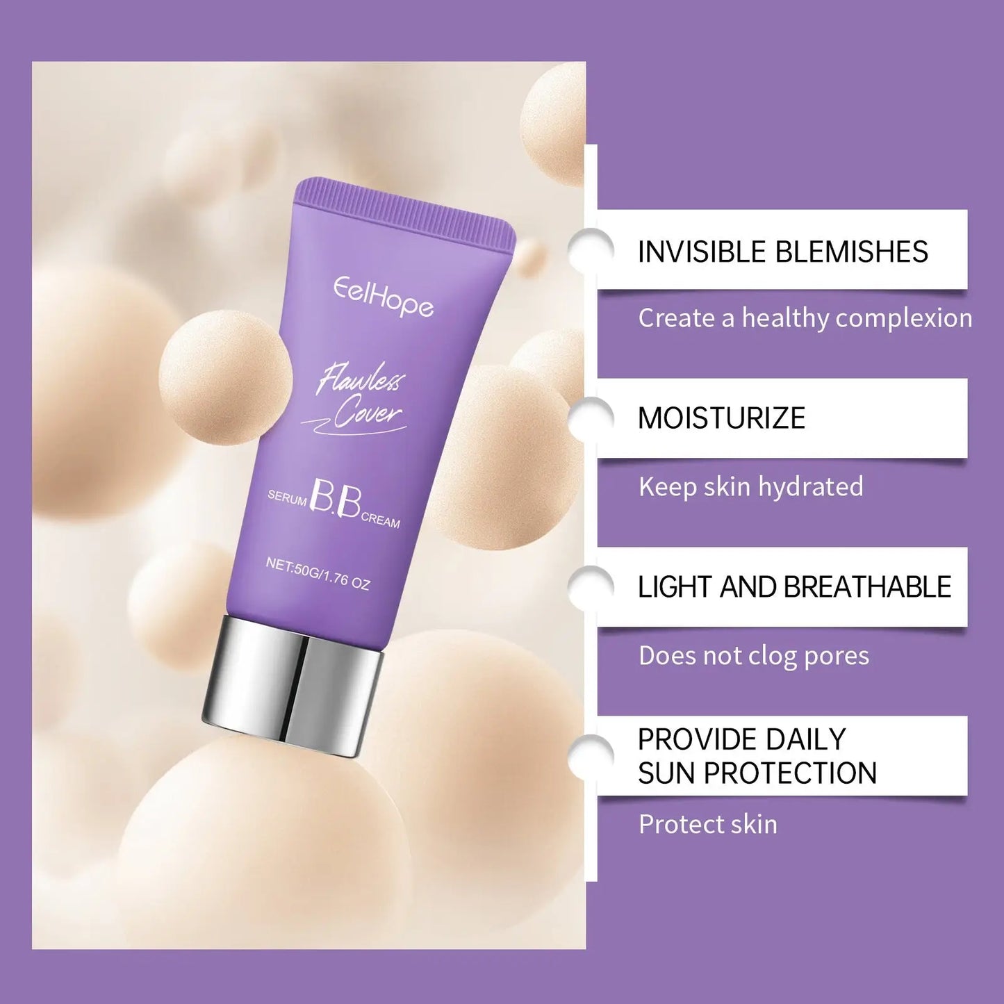 Bb Cream Flawless Cover Serum Moisturizing 50g