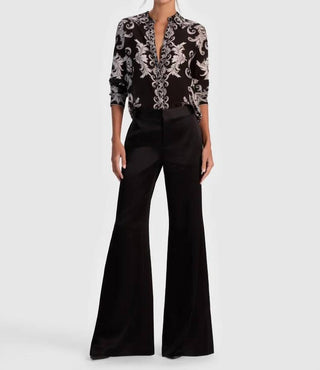 Alice + Olivia - Willa Printed Silk Top