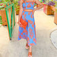 Flying Tomato - Apricot Sunset Cut-out Midi Dress