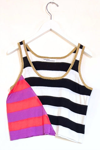 Réplica Los Angeles - Regata cropped com listras fatiadas