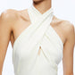 Alice + Olivia - Suellen Twist Neck Halter Midi Dress