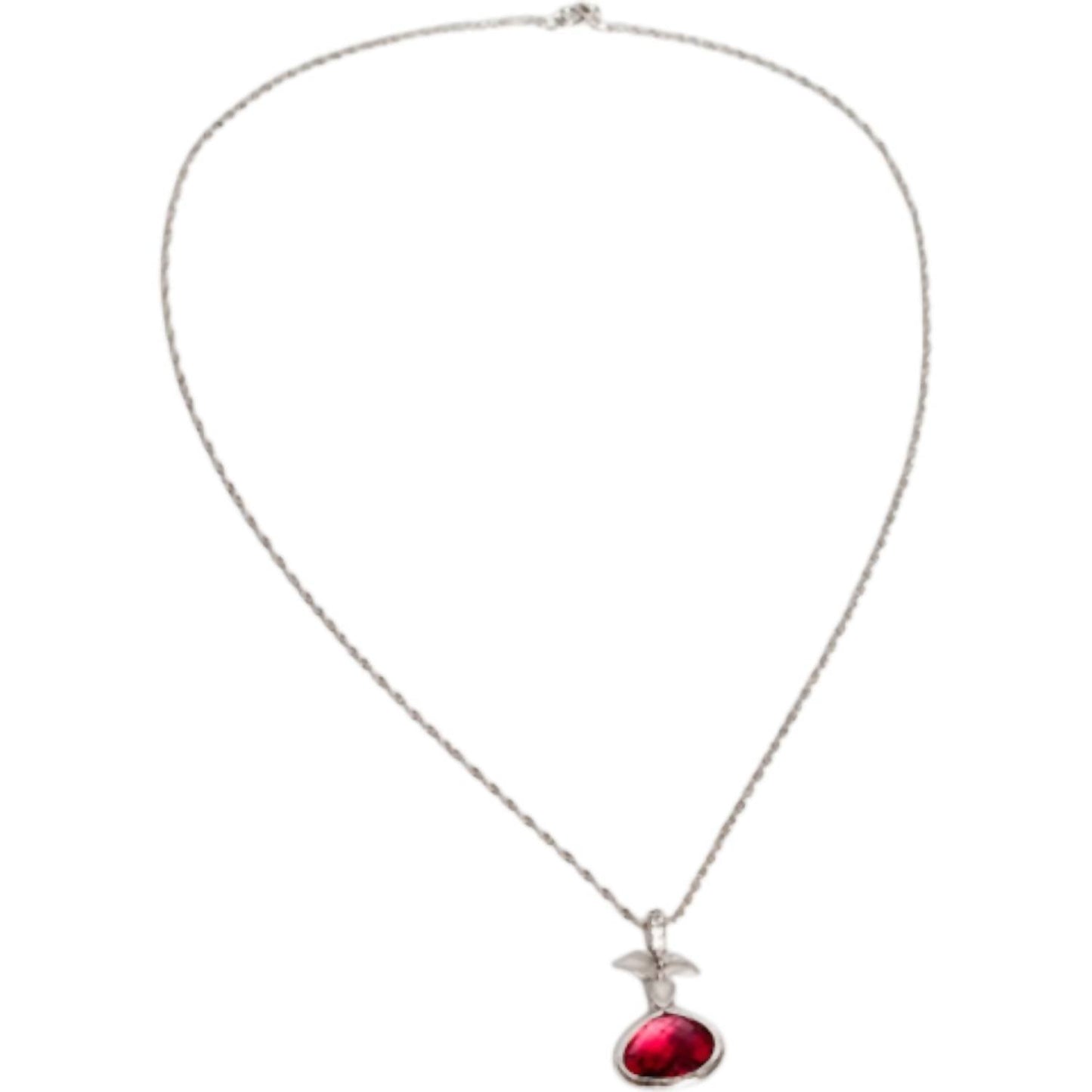 Avenue Chic - Women's Tiny Orchid Drop Pendant Necklace