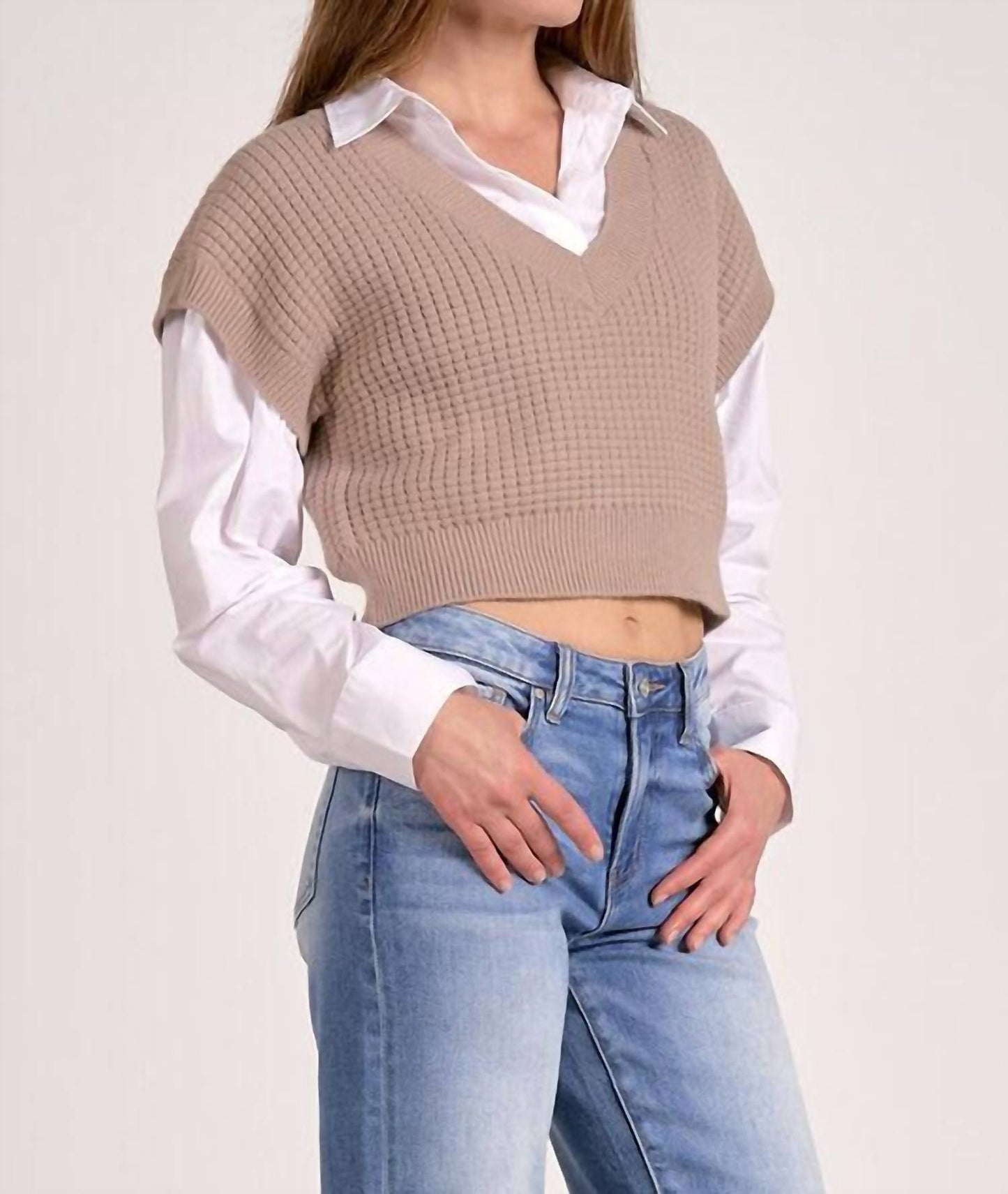 Elan - Mixed Media Sweater