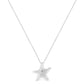 .925 Sterling Silver Prong-Set Diamond Accent Starfish Pendant Necklace (I-J Color, I1-I2 Clarity) - Size 18"