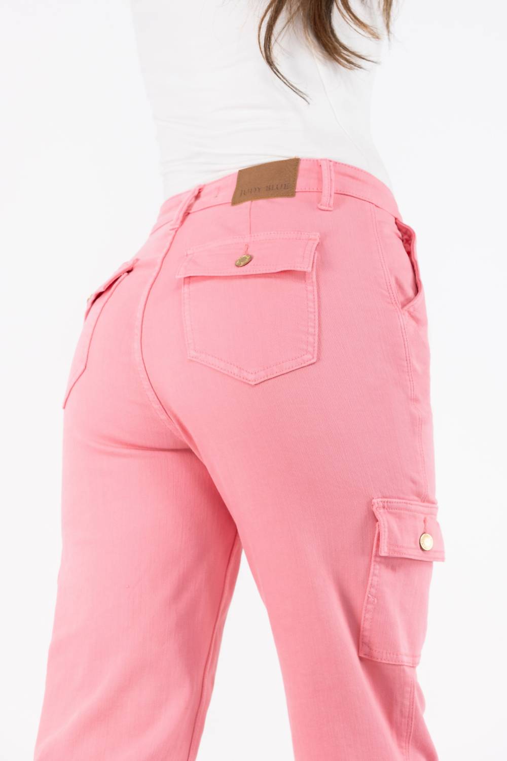 Judy Blue - The Rowan High-Rise Garment Dyed Straight Leg Cargo Denim