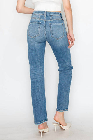 Artemis Vintage - Western Detailed High Rise Straight Jeans