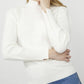 Frank Lyman - Embellished Mock Neck Knit Sweater