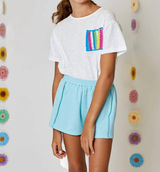 História do design - Shorts de malha para meninas