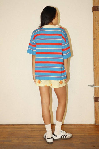 Golden - Celine Striped Polo Top