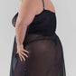 Isayes - Sheer Long Nightwear Gown - Plus