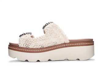 Chinese Laundry - Sandália de crochê feminina Gia