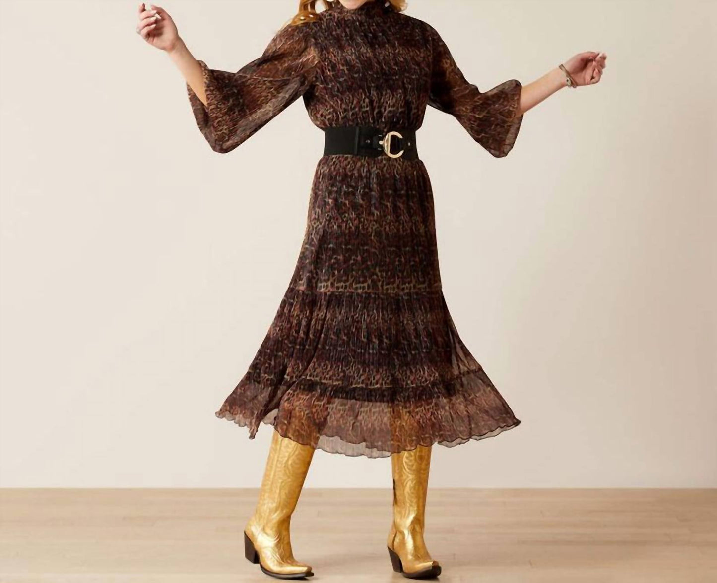 Ariat - Plume Mock Neck Midi Dress