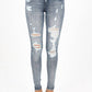 Judy Blue - Booytfull Wash Out Destroyed Skinny Jeans - Plus