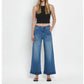 Vervet By Flying Monkey - Enviably High Rise Double Cuffed Baggy Wide Jeans