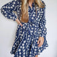 &Merci - Jenny Floral Embroidery Button Down Flared Mini Dress