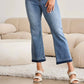Judy Blue - Mid Rise Release Hem Cropped Bootcut Jeans