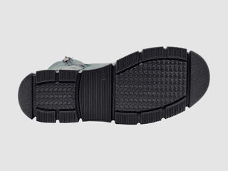 Helios - Botas femininas de couro forradas com pele de Medusa