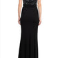 Aidan Mattox - Embellished Mesh Bodice Crepe Dress