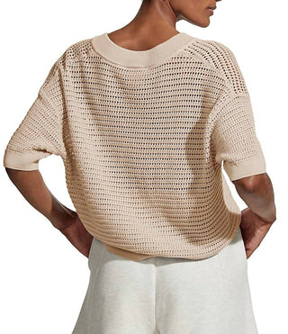 Varley - Callie Knit Boxy Split Top