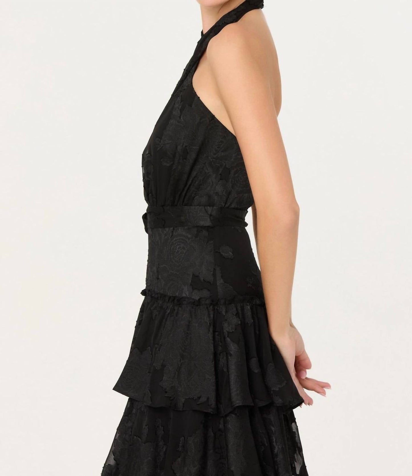 Astr - Adamaris Tiered Halter Maxi Dress