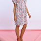 Molly Bracken - Printed Ruffle Sleeve Shirt Dress