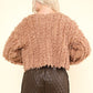 Jaqueta de malha com zíper VERY J Shaggy Yarn