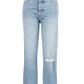 Edyson - Olivier High Rise Straight Leg Jeans with Raw Hem