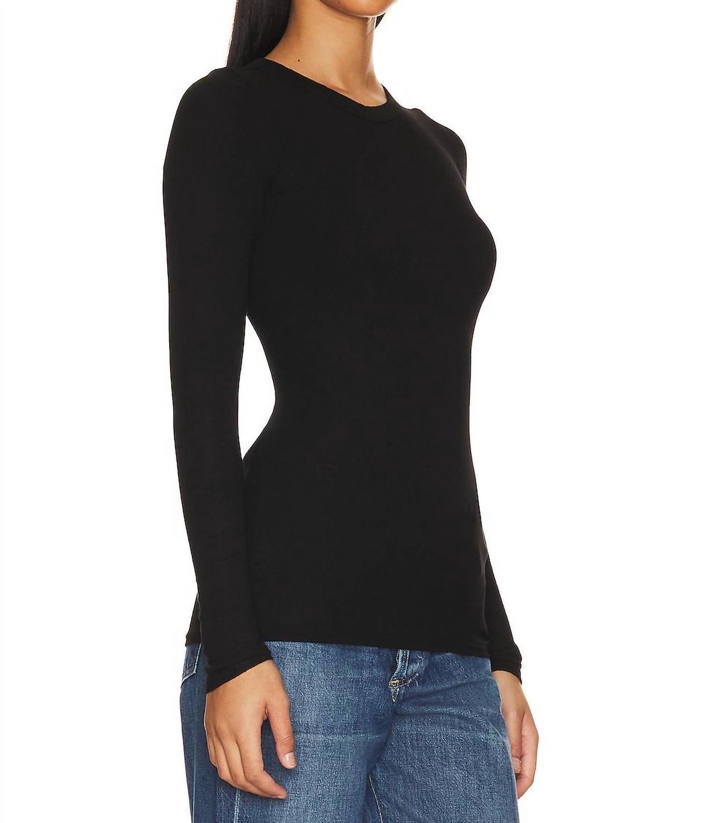 Enza Costa - Long Sleeve Silk Knit Crew Tee