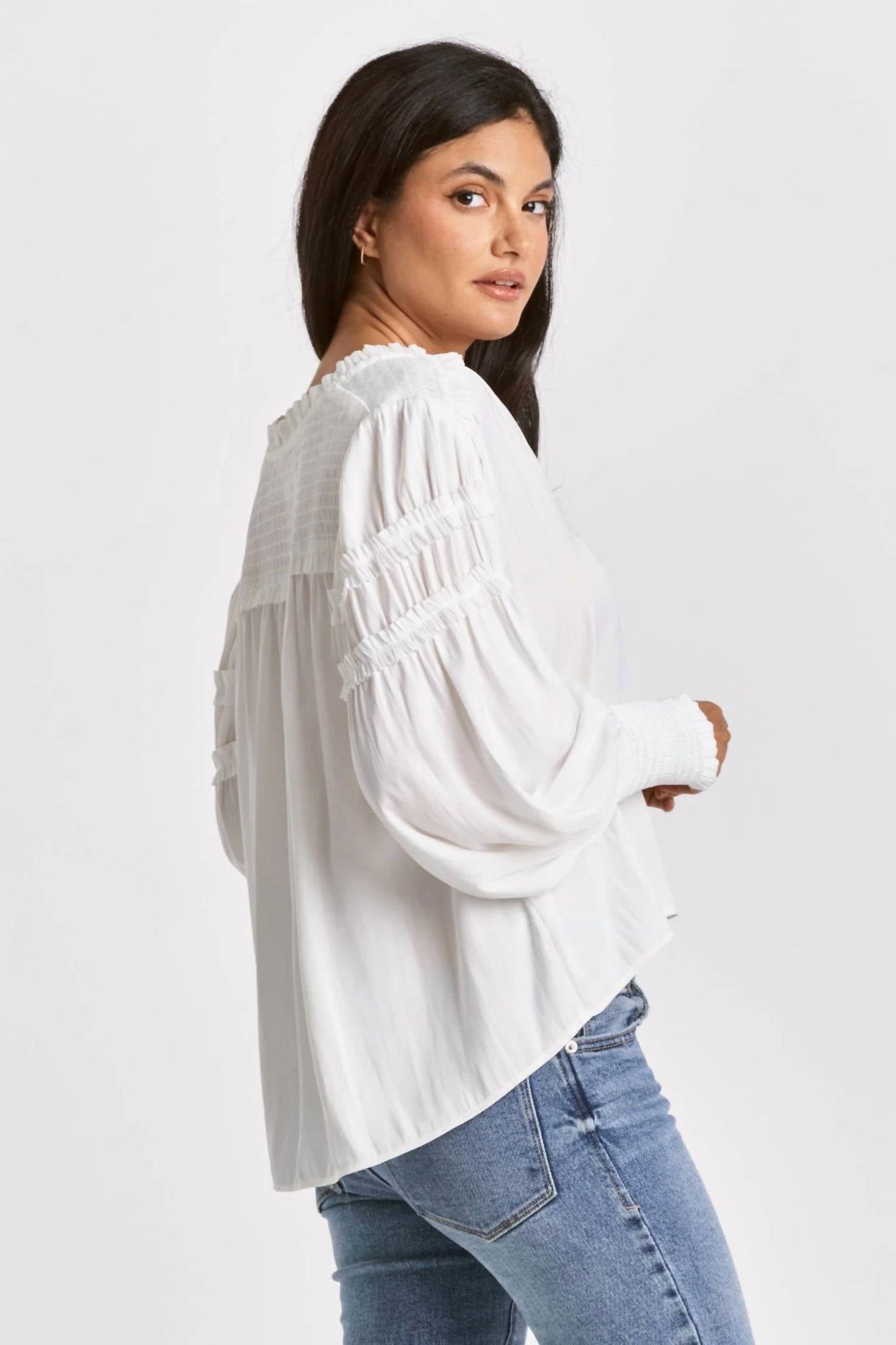Dear John Denim - Women's Jolene Ruched Sleeve Top