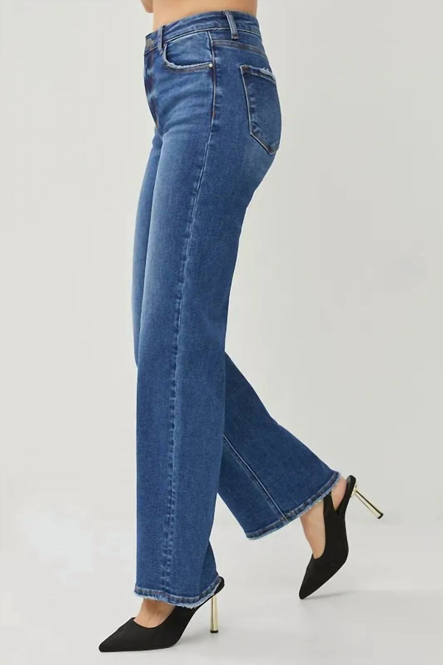 Trendsi - Women's Risen High Rise Straight Jeans