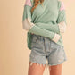 Aemi + Co - Sage Colorblock Long Sleeve Top