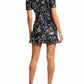 Dress The Population - Brittany Floral Sequin Puff Sleeve Dress