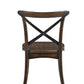 Kaelyn Metal Side Chair Set of 2 - Dark Oak