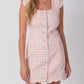 Baby Pink - Scallop Cap Sleeve Mini Dress