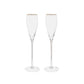 Creative Gifts International - Gold-Rim Tapered Champagne Flutes Set