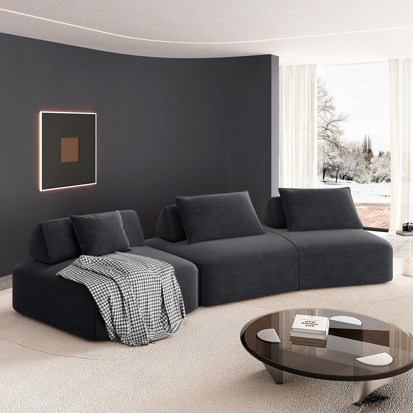 Modern Luxury Oversized Modular Sectional Sofa Set