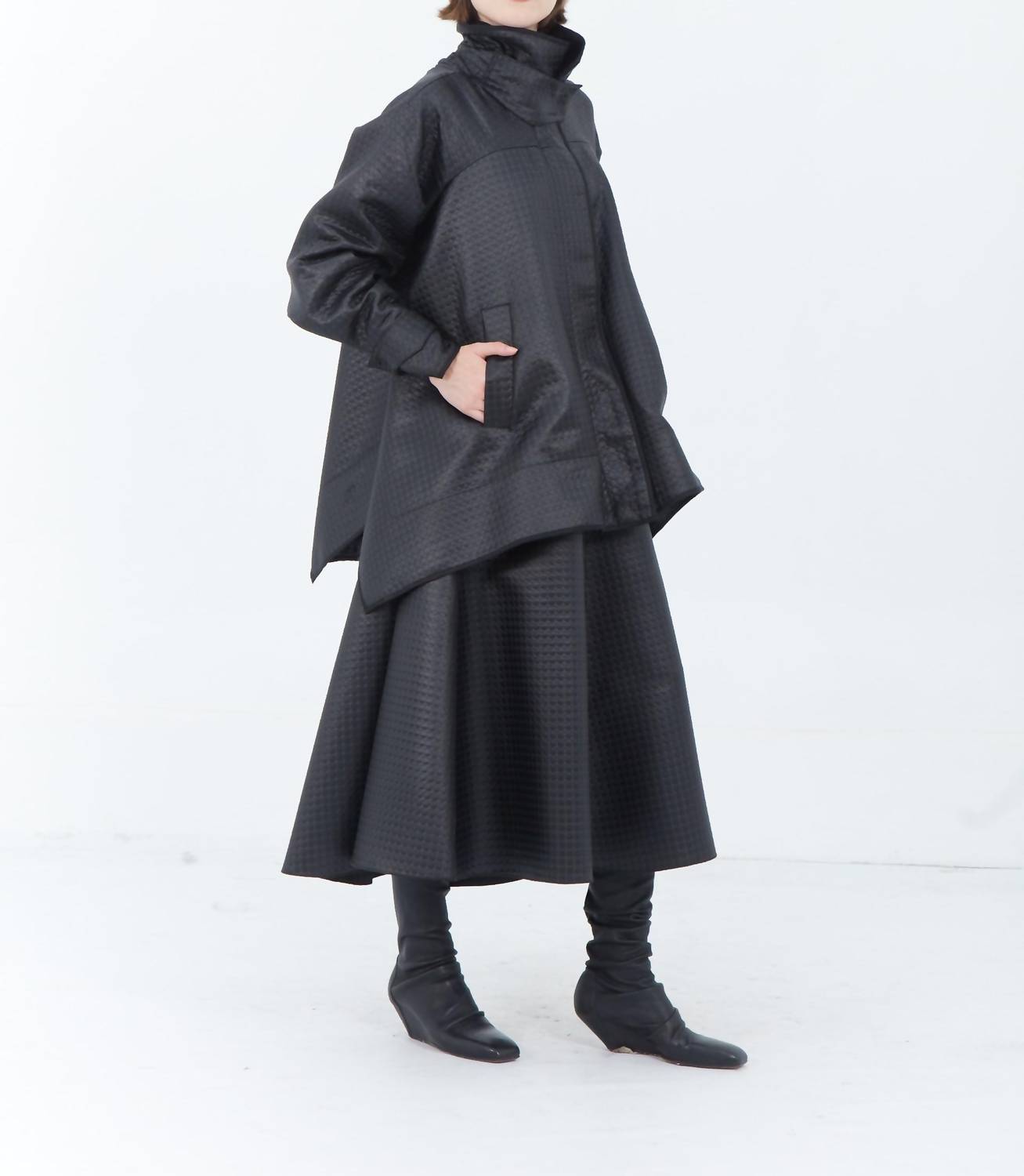 Matthildur - Gable Quilt Midi Skirt