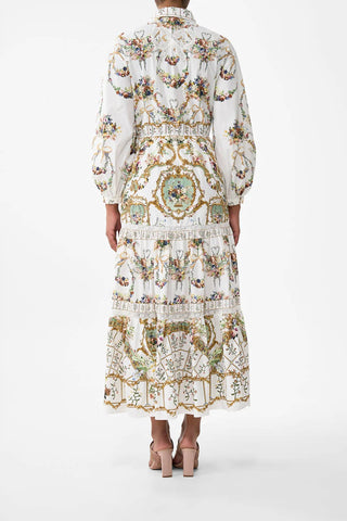 Camilla - Tiered Long Shirt Dress
