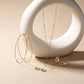 Eklexic - Women's Cz Studded Thin Oversized Hoops