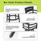 Modern Outdoor Swivel Bar Chairs Set of 2