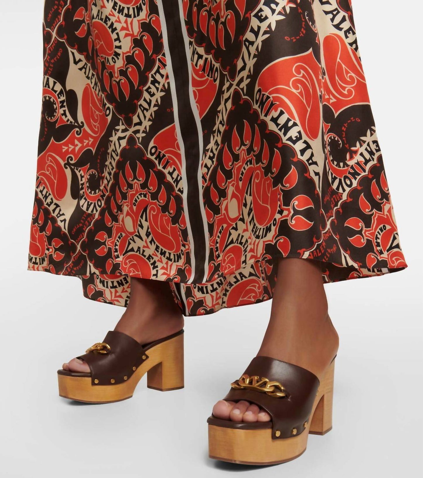 Valentino Garavani - Women's Vlogo Chain Leather Mules