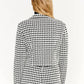 Frank Lyman - Cropped Houndstooth Knit Jacket
