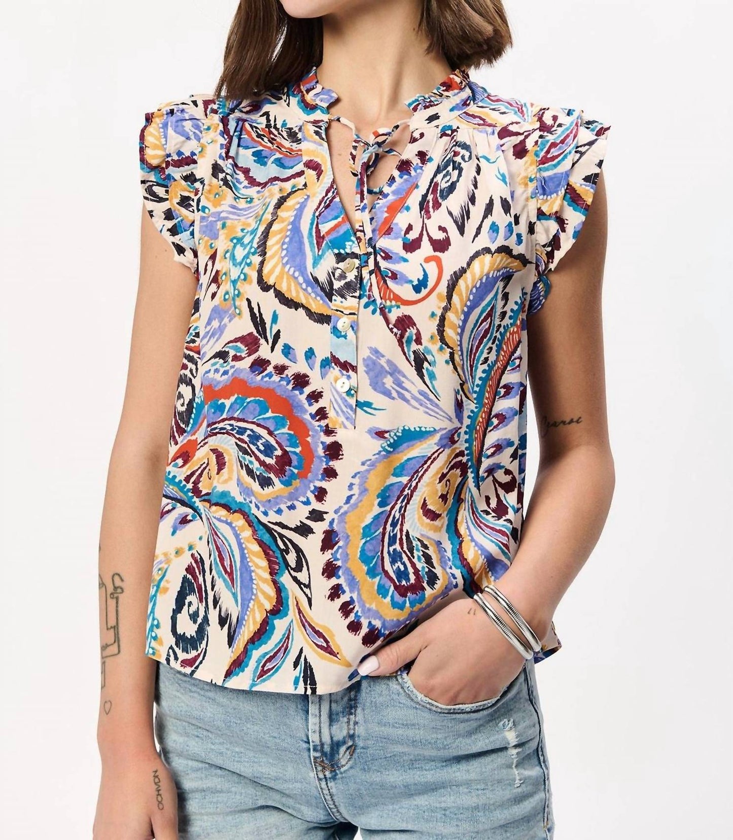 Another Love - Jinora Ruffle Sleeve Top