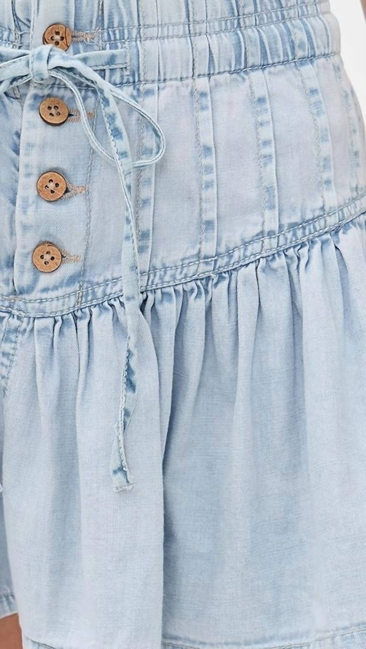 Free People - Roselle Denim Mini Skirt