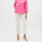 Joseph Ribkoff - Linen Boxy Top With Shirt Collar