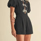 Endless Blu. - Rhinestone Bow Romper