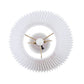 Textured Ceramic Table Lamp with Fluted Fabric Shade - White