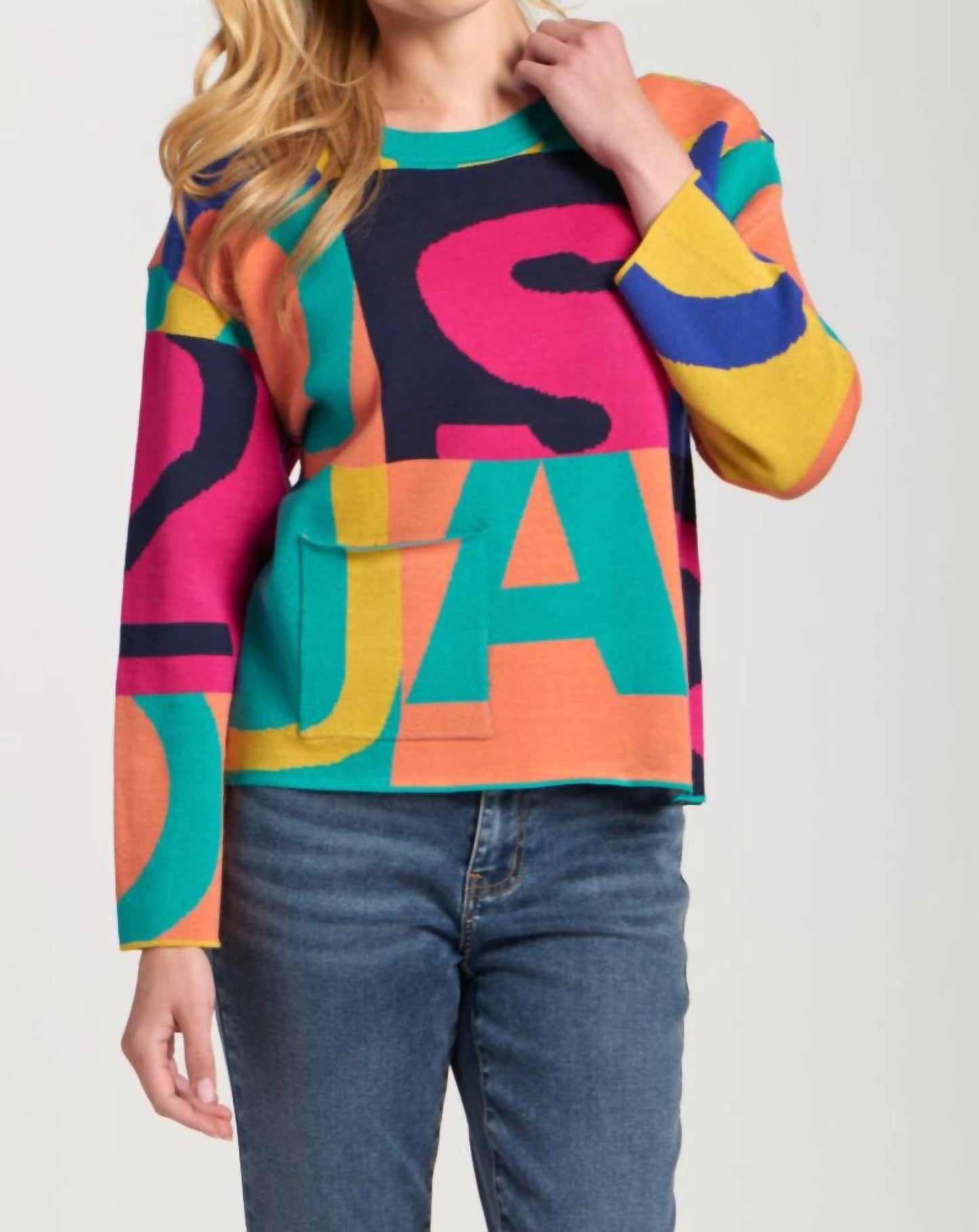 Apny - Graphic Graffiti Pullover Sweater