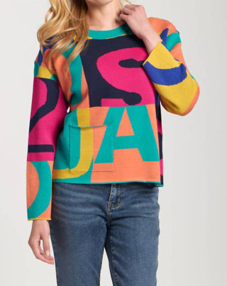 Apny - Graphic Graffiti Pullover Sweater