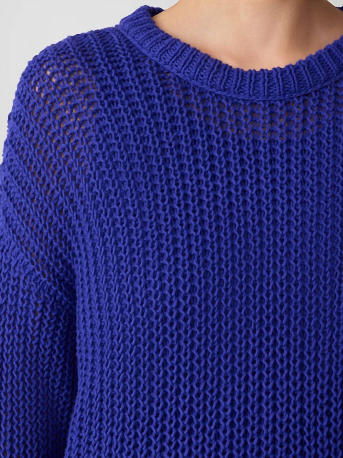 Eileen Fisher - Peruvian Organic Cotton Cord Crew Neck Top